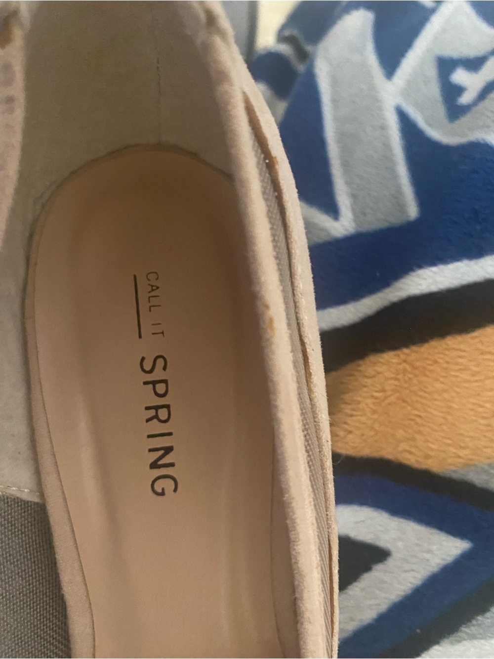 Call It Spring Beige Pointed Toe Mesh-Inset Pumps - Picture 5 of 7